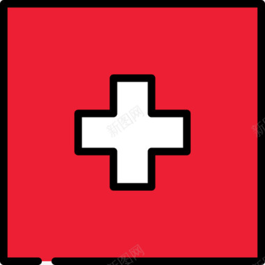 瑞士国旗收藏3广场图标图标