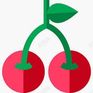 樱桃食物19平淡图标图标