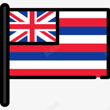 夏威夷国旗收藏2号桅杆图标图标