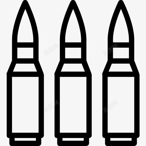 子弹武器4直线图标svg_新图网 https://ixintu.com 子弹 武器4 直线