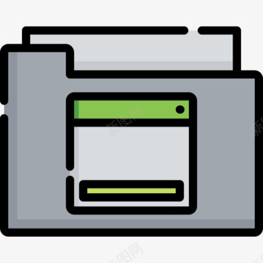 文件夹文件文件夹5线颜色图标图标