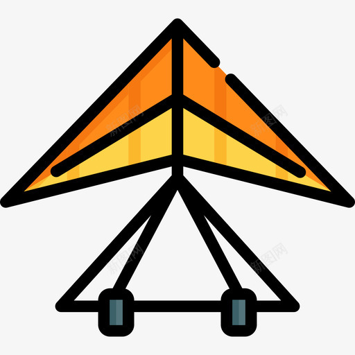 悬挂式滑翔机冒险运动7线性颜色图标svg_新图网 https://ixintu.com 冒险运动7 悬挂式滑翔机 线性颜色