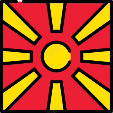 马其顿共和国国旗收藏3广场图标图标