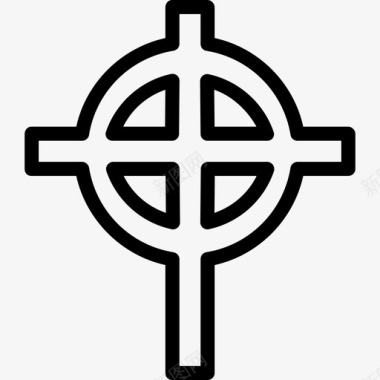 十字架宗教信仰直系图标图标