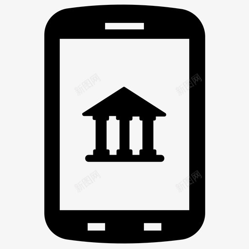 网上银行银行服务银行应用程序图标svg_新图网 https://ixintu.com 互联网和银行字形图标 网上银行 银行应用程序 银行服务 银行软件