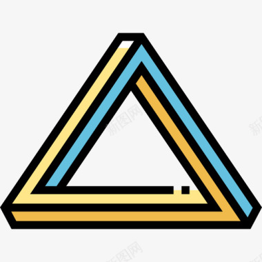 三角形时髦款式10线性颜色图标图标
