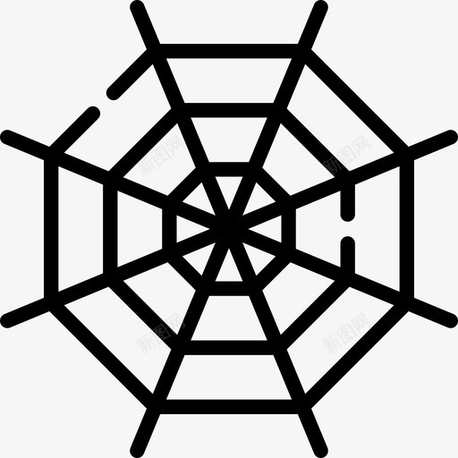 蜘蛛网万圣节元素3线性图标svg_新图网 https://ixintu.com 万圣节元素3 线性 蜘蛛网