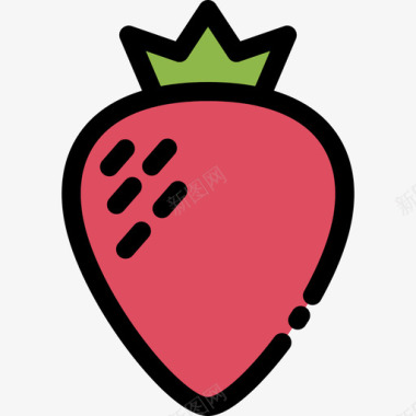 草莓春天图标2线性颜色图标