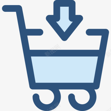 购物车电子商务7蓝色图标图标