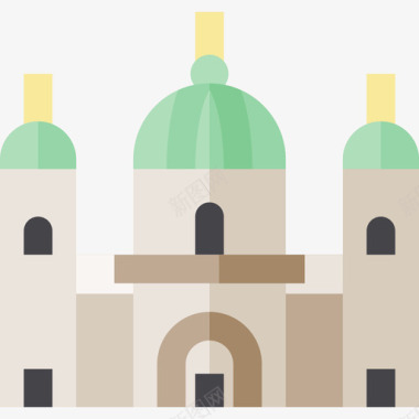 柏林大教堂地标6平面图标图标