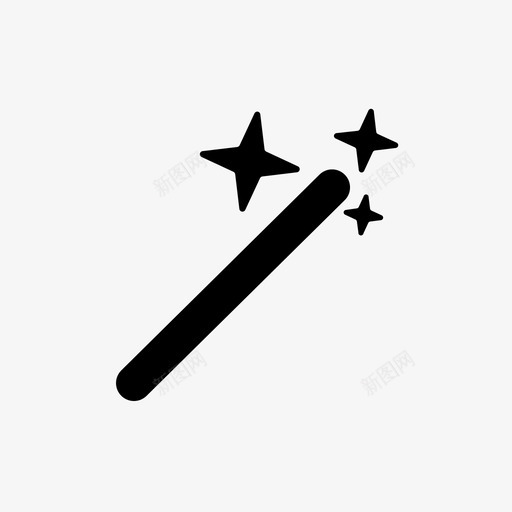魔杖选择工具图标svg_新图网 https://ixintu.com 棍子 设计 设计工具界面 选择工具 魔杖