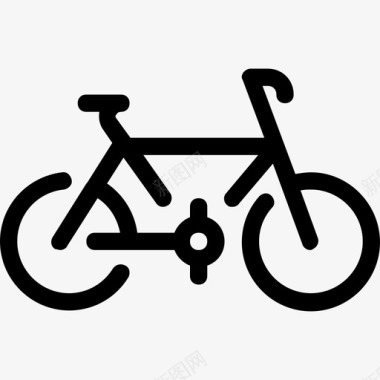 自行车城市14直线型图标图标