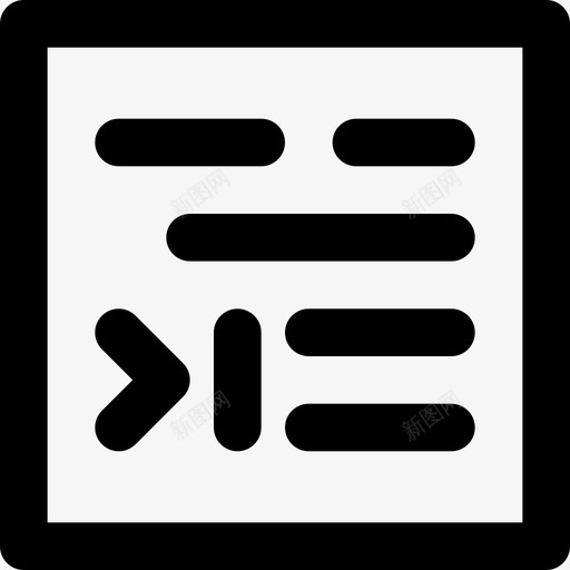 缩进用户界面14轮廓图标svg_新图网 https://ixintu.com 用户界面14 缩进 轮廓