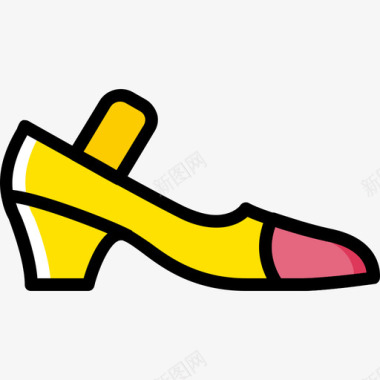 鞋女鞋4黄色图标图标