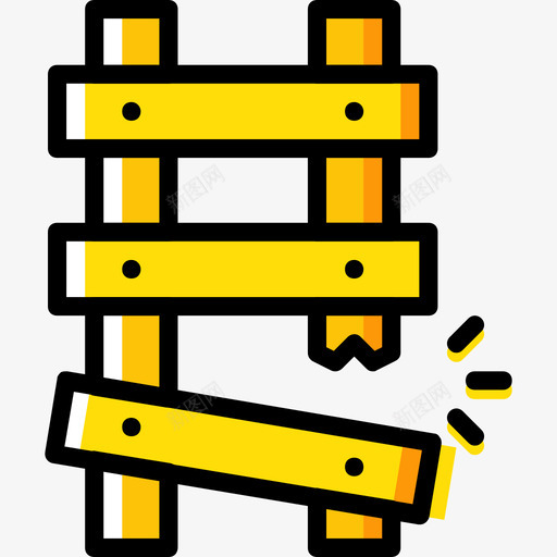 梯子结构8黄色图标svg_新图网 https://ixintu.com 梯子 结构8 黄色