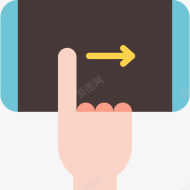手势沟通和媒体2平面图标图标