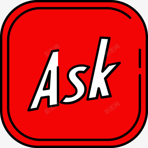 Ask社交媒体11彩色128px图标svg_新图网 https://ixintu.com Ask 彩色128px 社交媒体11
