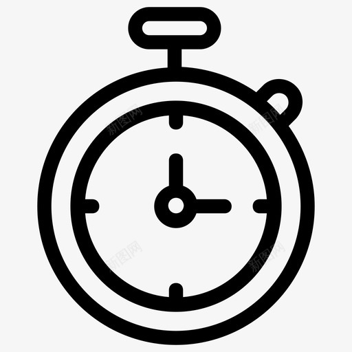 秒表计时器倒计时图标svg_新图网 https://ixintu.com 倒计时 时间计算器 秒表 计时器 足球和足球线图标