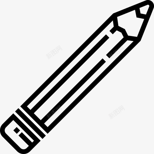 铅笔手工5线状图标svg_新图网 https://ixintu.com 手工5 线状 铅笔