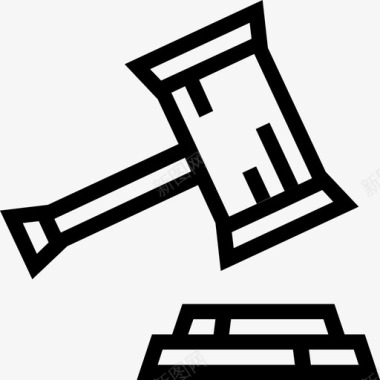 法官法庭木槌图标图标