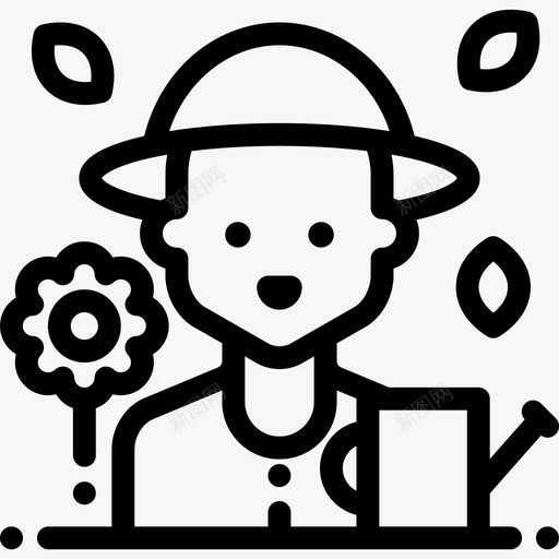 园丁职业和工作5线性图标svg_新图网 https://ixintu.com 园丁 线性 职业和工作5