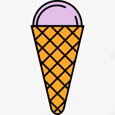 冰淇淋食品和饮料12颜色128px图标图标