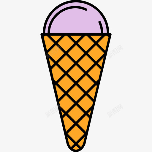 冰淇淋食品和饮料12颜色128px图标svg_新图网 https://ixintu.com 冰淇淋 颜色128px 食品和饮料12