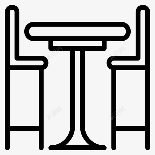 咖啡桌椅子家具图标svg_新图网 https://ixintu.com 会议 咖啡桌 家具 椅子