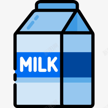 牛奶宠物店11线性颜色图标图标