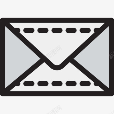 电子邮件通信36线颜色图标图标