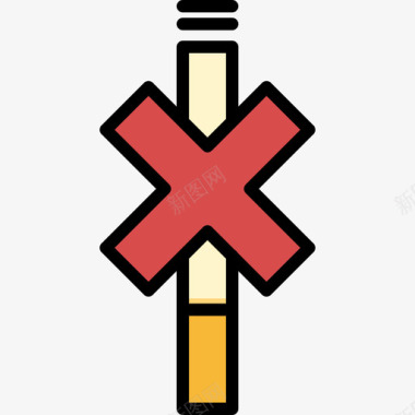 禁止吸烟11号机场直线颜色图标图标