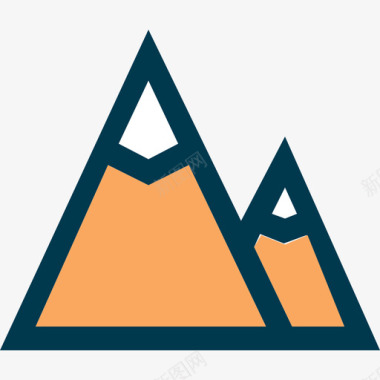 山旅行27线性颜色图标图标