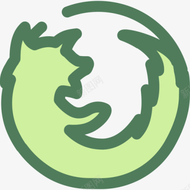 火狐logo4verde图标图标