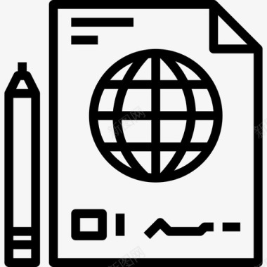 全球业务文档文件图标图标
