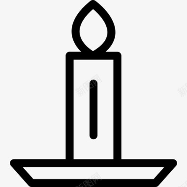 蜡烛节日庆典2线性图标图标