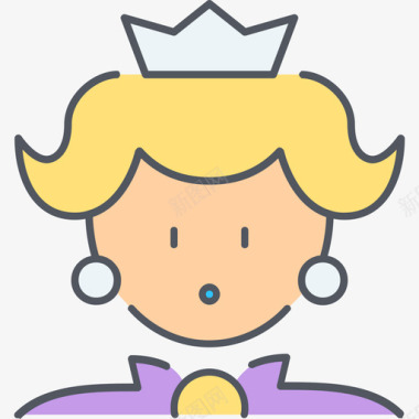皇后游戏6彩色图标图标