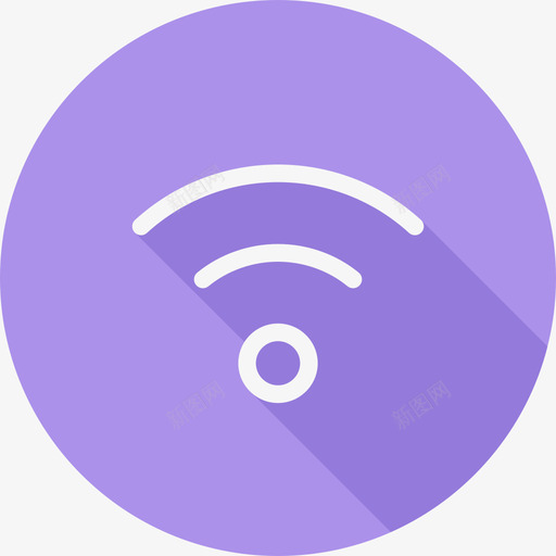 Wifi通信和网络2扁平圆形图标svg_新图网 https://ixintu.com Wifi 扁平圆形 通信和网络2