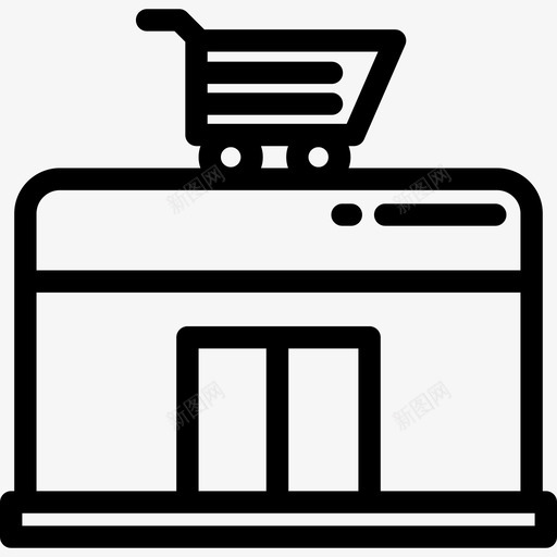 超市城市元素5线性图标svg_新图网 https://ixintu.com 城市元素5 线性 超市