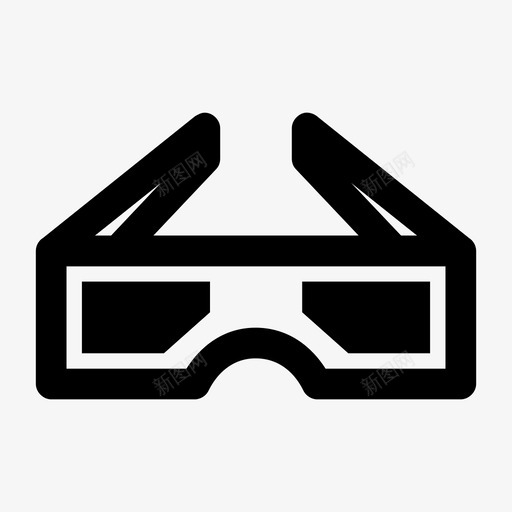 3d眼镜电影院电影图标svg_新图网 https://ixintu.com 3d眼镜 电影 电影院 虚拟现实