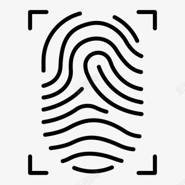 指纹侦探身份证图标图标