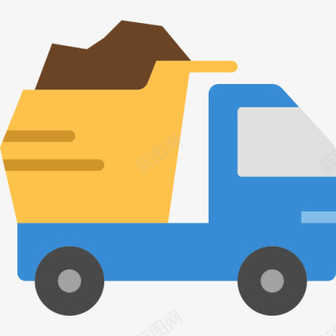 自卸卡车运输6平板图标图标