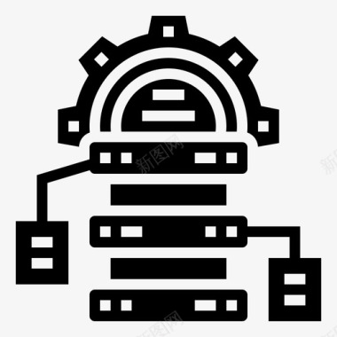 大数据数据库信息图标图标