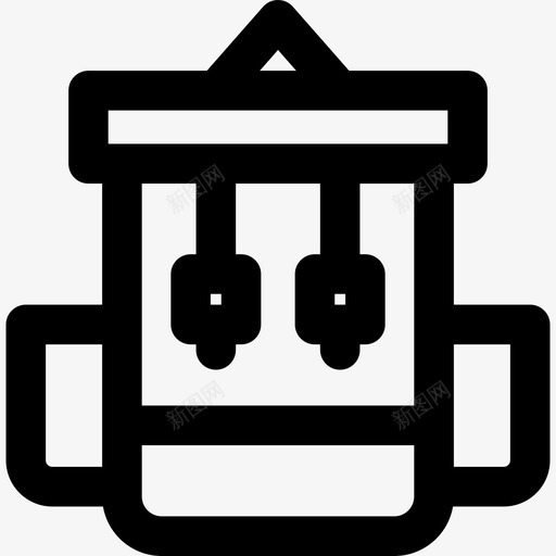 背包衣服14直线型图标svg_新图网 https://ixintu.com 直线型 背包 衣服14