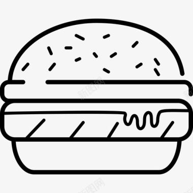 汉堡杂烩手工制作图标图标