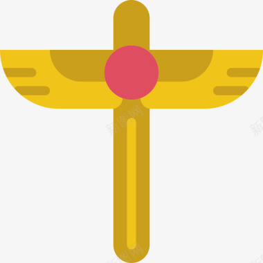 权杖符号3扁平图标图标