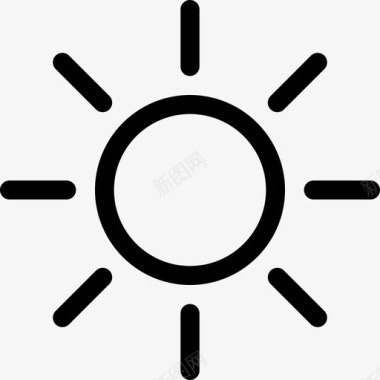 太阳生态图标2轮廓图标