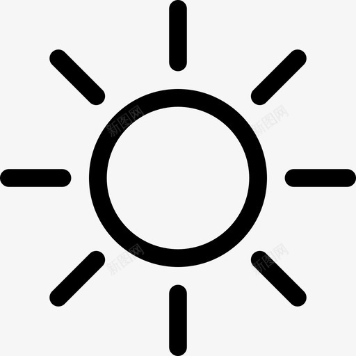 太阳生态图标2轮廓svg_新图网 https://ixintu.com 太阳 生态图标2 轮廓