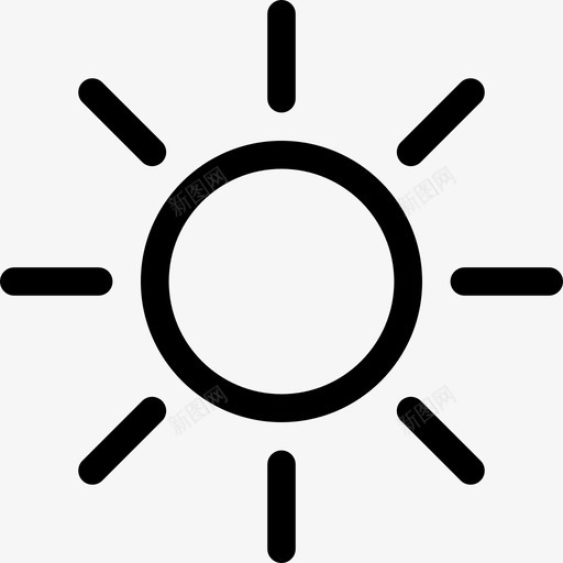 太阳生态图标2轮廓svg_新图网 https://ixintu.com 太阳 生态图标2 轮廓