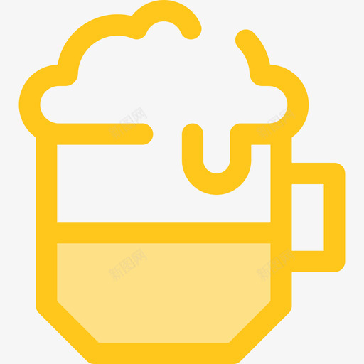 啤酒食物和餐厅7黄色图标svg_新图网 https://ixintu.com 啤酒 食物和餐厅7 黄色