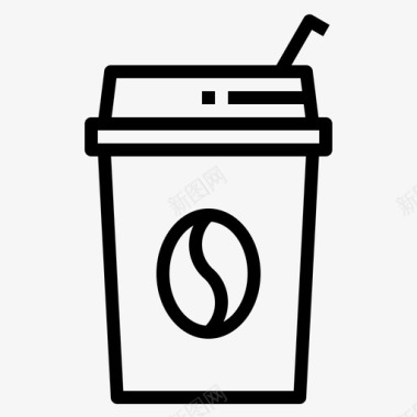 咖啡店饮料冰图标图标